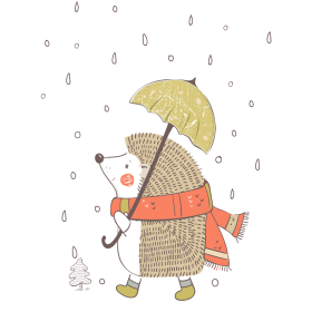 Hedgehog_rain